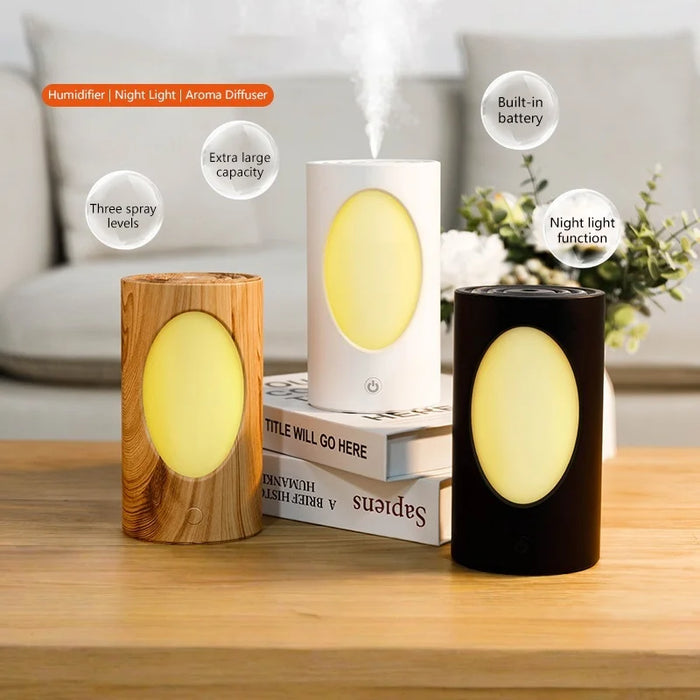 600ml Portable Aroma Diffuser – Rechargeable Wireless Humidifier with Color LED Light - photo 2
