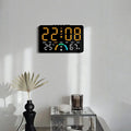 Smart LED Wall Clock with Temp, Humidity & Dual Alarms