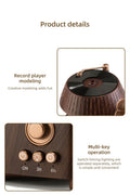 Raindrop Humidifier & Aroma Diffuser – 250ml Rotating Music Box with LED Light