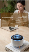Volcanic Flame Aroma Diffuser – White Noise, Jellyfish Mist, 3 Speed Modes