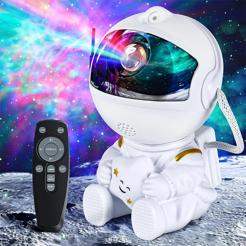 Astronaut Galaxy Star Projector – Night Light for Kids Bedroom & Space Decor