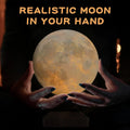 Magnetic Floating & Rotating Moon Lamp – 3D LED Night Light, Wooden Base, 3 Colors