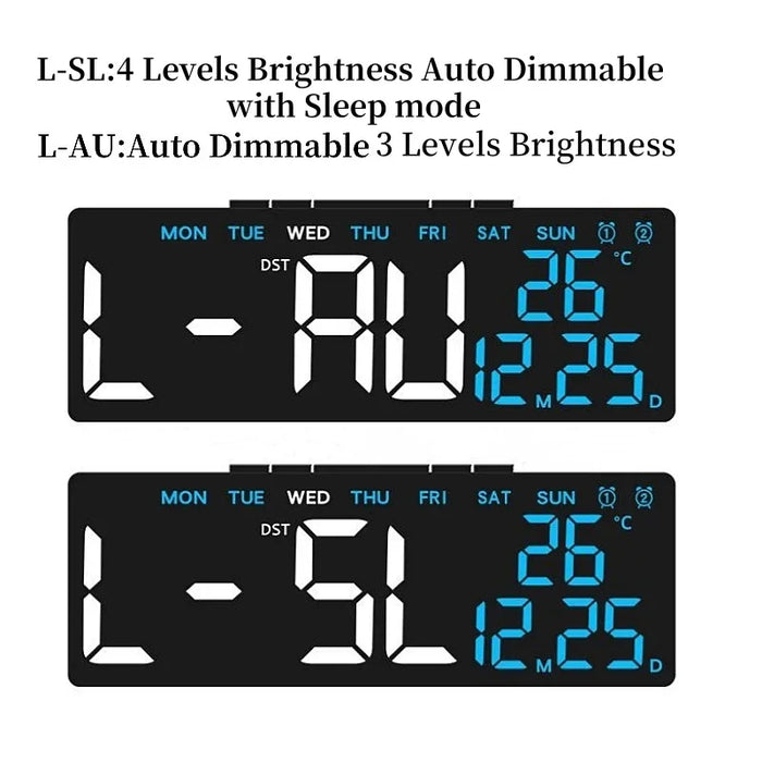 Smart LED Alarm Clock with Date, Timer & Auto Dimmer - photo 3