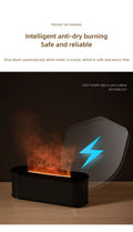 USB Flame Aroma Diffuser & Humidifier – Color LED Light, 3-Level Timer