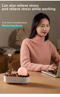 Crystal Volcano Aroma Diffuser with Jellyfish Mood Light