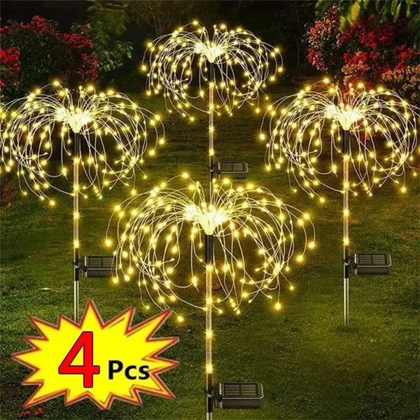 Solar Firework Fairy Lights – LED Garden Stake for Patio, Yard & Party Decor