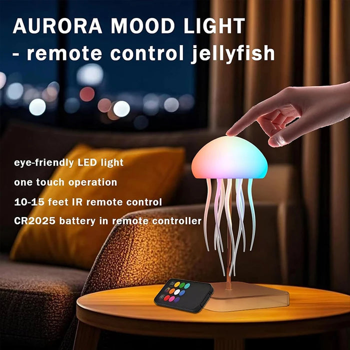 LED Jellyfish Lamp – Color Gradient Night Light with Remote Control & Long Battery Life - photo 4
