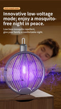 3-in-1 Foldable Electric Mosquito Swatter – Rechargeable Bug Zapper & Wall-Mounted Lamp