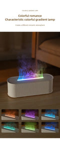 USB Flame Aroma Diffuser & Humidifier – Color LED Light, 3-Level Timer