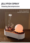 Crystal Volcano Aroma Diffuser with Jellyfish Mood Light