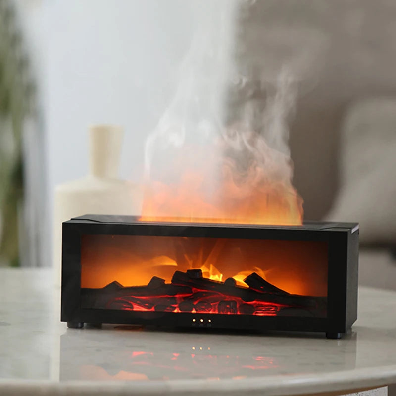 Cozy Fireplace Aroma Diffuser – LED Humidifier with Remote & Auto Shut-Off - lifestyle