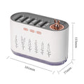 700ml Ultrasonic Cool Mist Humidifier – 5 Nozzles, 7 LED Colors, USB Powered