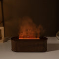 USB Flame Aroma Diffuser & Humidifier – Color LED Light, 3-Level Timer