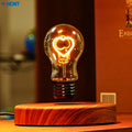 Levitating Bulb Lamp – Magnetic Floating Desk Light, Auto-Rotating Night Light & Unique Gift