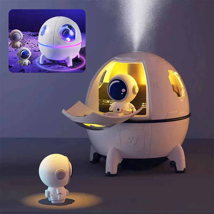 Space Capsule Humidifier – 220ml USB Rechargeable Aroma Diffuser with 7 LED Colors - photo 1