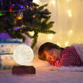 Magnetic Floating & Rotating Moon Lamp – 3D LED Night Light, Wooden Base, 3 Colors