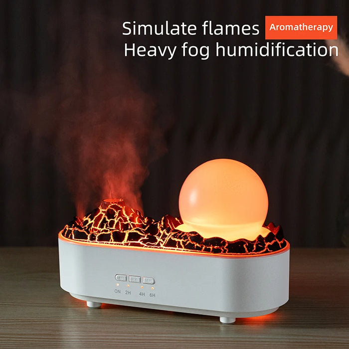 Crystal Volcano Aroma Diffuser with Jellyfish Mood Light - photo 4