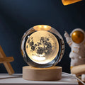 3D Crystal Ball Night Light – Galaxy & Saturn Globe for Desktop Decoration
