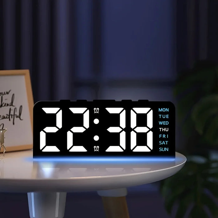 Digital LED Alarm Clock – Backlit Display, Temperature, Snooze & Night Light - photo 3