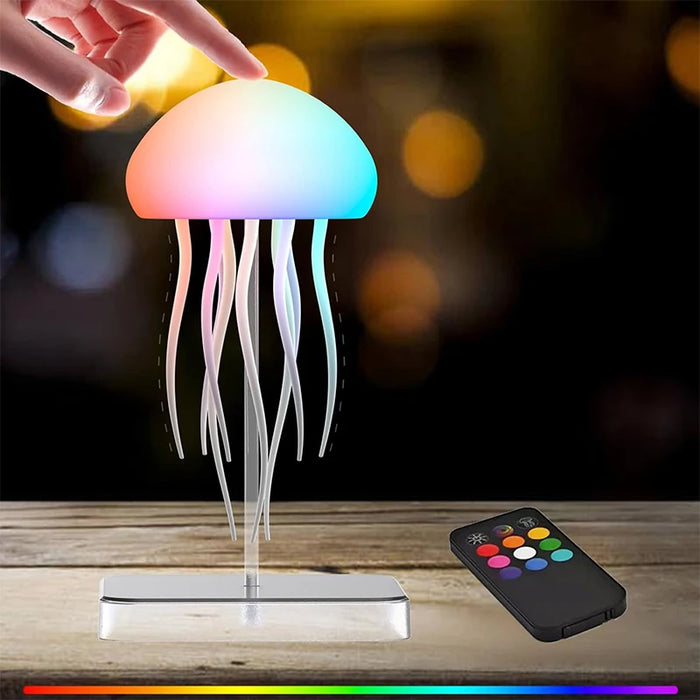 LED Jellyfish Lamp – Color Gradient Night Light with Remote Control & Long Battery Life - photo 1