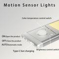 🔥Pro Version (11.8 in)🔥Smart sensor LED light, fast-charging cable, magnetic mount, 3 color modes, drill-free installation.