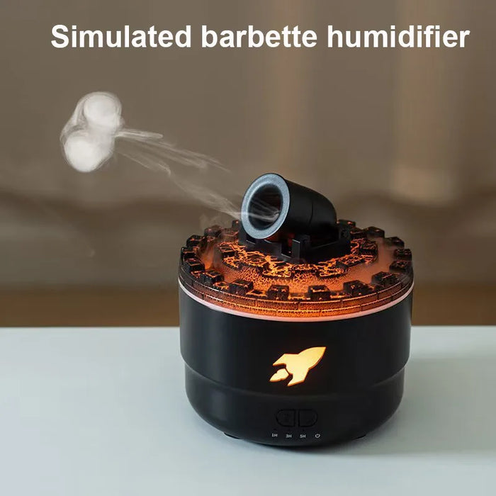 Volcano Mist Aroma Diffuser with LED Flame Effect - photo 1