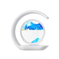 3D Hourglass Sand Art Desk Lamp – USB Wireless Charging Night Light for Office & Room Decor