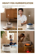 Volcanic Flame Aroma Diffuser – White Noise, Jellyfish Mist, 3 Speed Modes