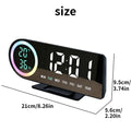 LED Digital Alarm Clock – 7-Color Display, Dual Alarm, 5 Brightness Levels, USB