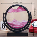 8-Inch 3D Glass Sand Timer – Mountain Landscape Art Decor for Home, Office & Gift