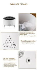 Volcanic Flame Aroma Diffuser – White Noise, Jellyfish Mist, 3 Speed Modes