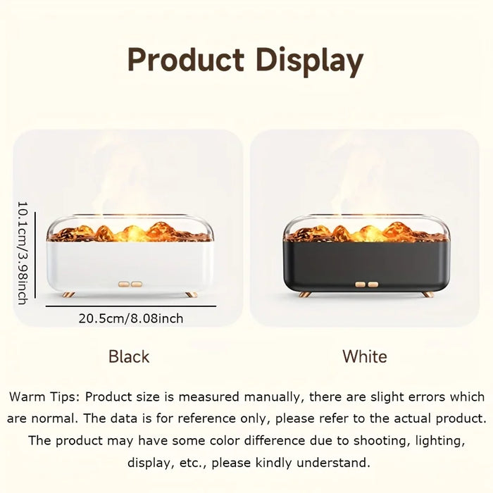 Flame Aroma Humidifier – 3-Speed Timer, Quiet Operation for Bedroom, Office & Living Room - photo 2