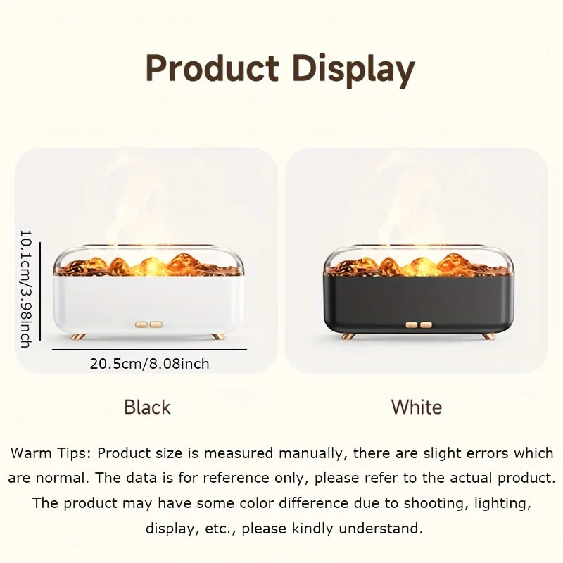Flame Aroma Humidifier – 3-Speed Timer, Quiet Operation for Bedroom, Office & Living Room - lifestyle