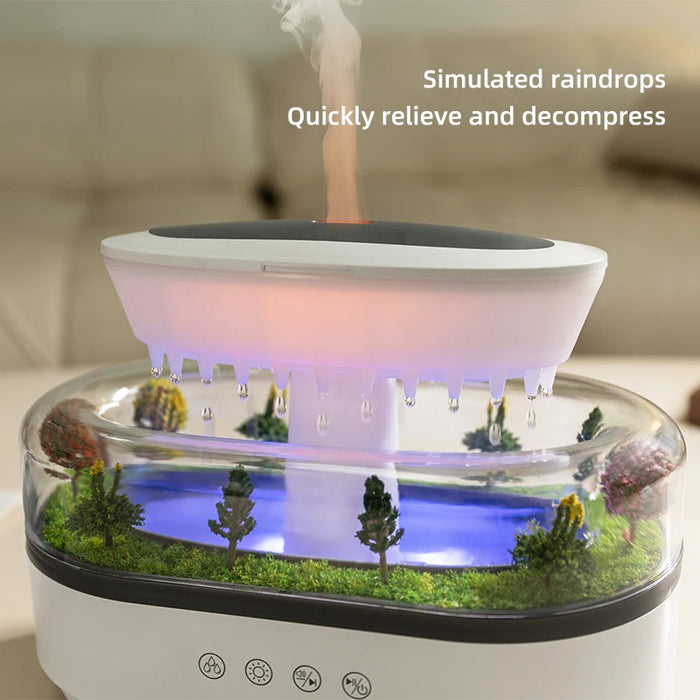 Rain Cloud Diffuser – Humidifier & Essential Oil Mist with 7-Color Night Light - photo 2
