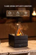 Flame Aroma Diffuser & Humidifier – Night Light with Remote Control