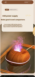 Flame Essential Oil Diffuser with 7-Color LED Mist