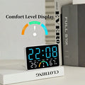 Smart LED Wall Clock with Temp, Humidity & Dual Alarms