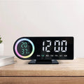 LED Digital Alarm Clock – 7-Color Display, Dual Alarm, 5 Brightness Levels, USB