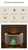 Volcanic Flame Aroma Diffuser – White Noise, Jellyfish Mist, 3 Speed Modes