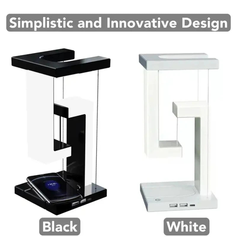 Levitating LED Table Lamp – 10W Wireless Charger & Anti-Gravity Night Light for Bedroom - lifestyle