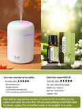 300ml Aroma Diffuser & Humidifier – 7-Color LED Light for Car & Home