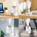 2.2L Large Capacity Humidifier – Dual Nozzle, Quiet USB Humidifier with LED Night Light