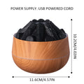 Charcoal Fire Aroma Diffuser – 300ML Mini Humidifier with Night Light