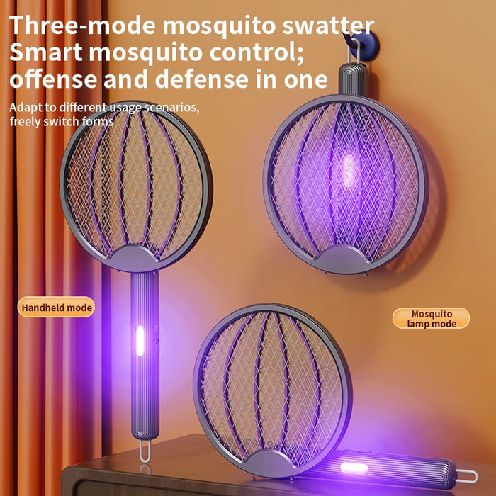 3-in-1 Foldable Electric Mosquito Swatter – Rechargeable Bug Zapper & Wall-Mounted Lamp - photo 4