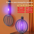 3-in-1 Foldable Electric Mosquito Swatter – Rechargeable Bug Zapper & Wall-Mounted Lamp
