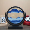 8-Inch 3D Glass Sand Timer – Mountain Landscape Art Decor for Home, Office & Gift