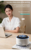 Volcanic Flame Aroma Diffuser – White Noise, Jellyfish Mist, 3 Speed Modes