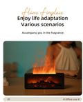 Cozy Fireplace Aroma Diffuser – LED Humidifier with Remote & Auto Shut-Off