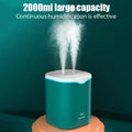 2000ml Large Capacity Humidifier – Dual Nozzle USB Aroma Diffuser for Home & Office