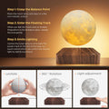 Magnetic Floating & Rotating Moon Lamp – 3D LED Night Light, Wooden Base, 3 Colors